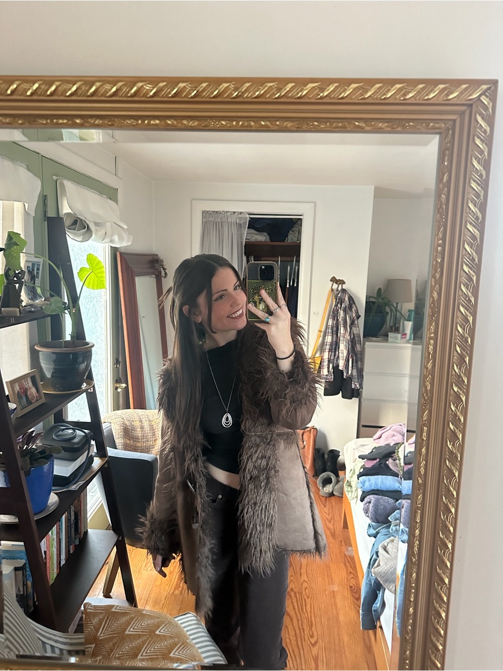 Dolls Kill Brown Faux-Fur Teddy Jacket
